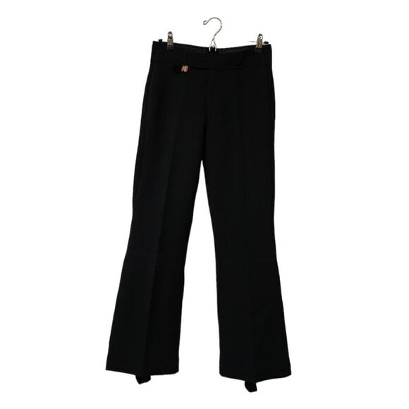 Vintage Women’s Roffe Stretch Ski Pants Black Flared Wool Blend - Picture 1 of 14